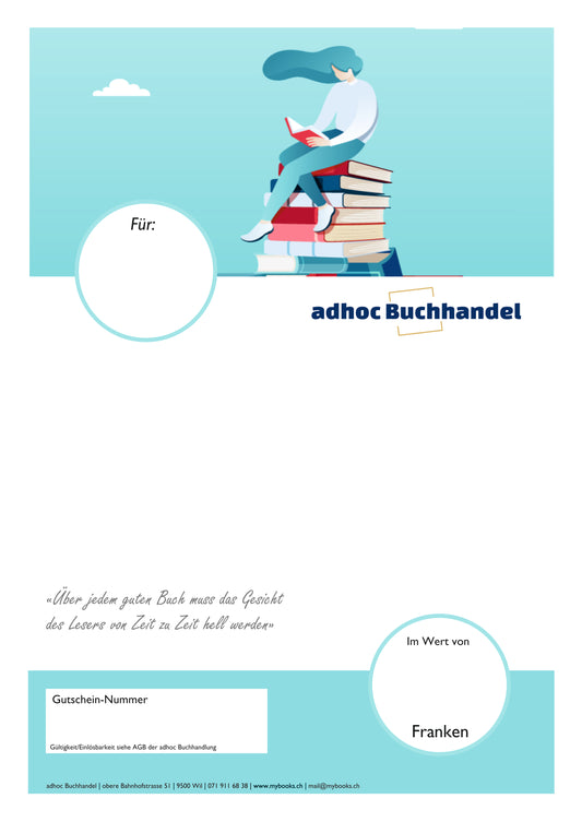 PDF Büchergutschein Frau am lesen