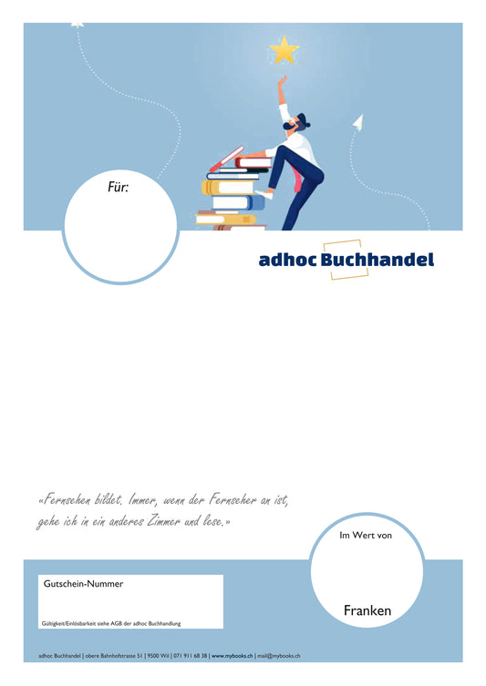 PDF Büchergutschein Mann am lesen