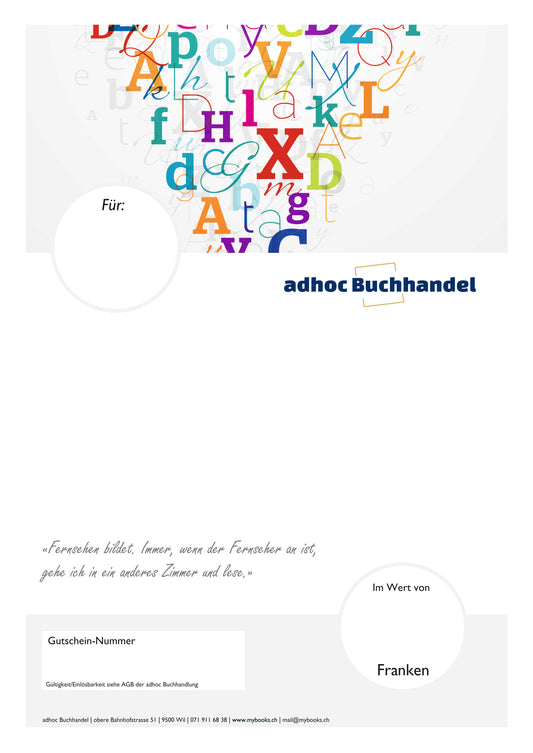 PDF Büchergutschein Neutral